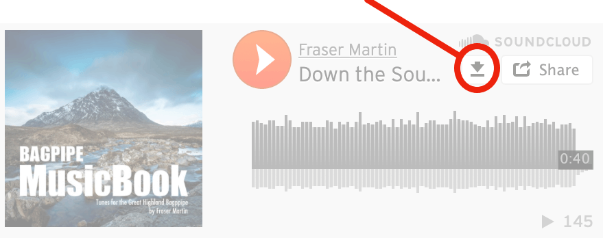 Music for bagpipe jig tunes